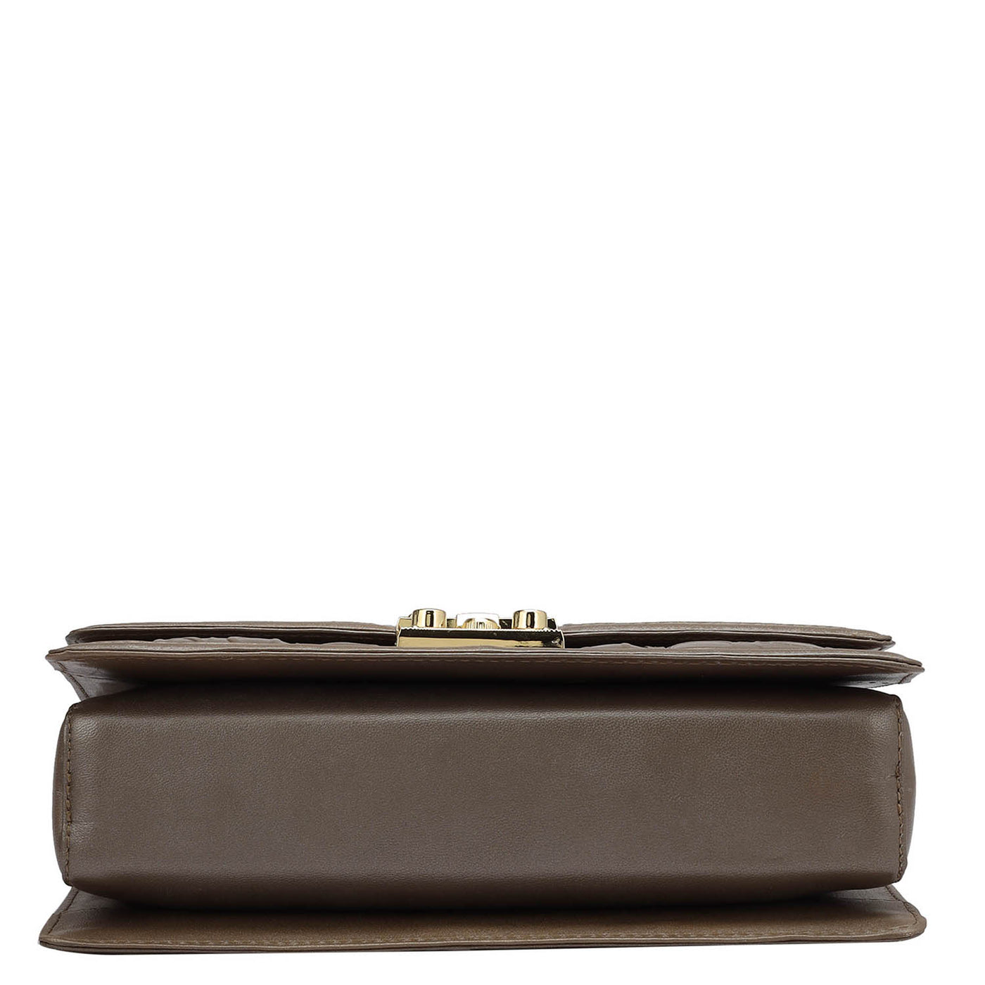 Small Monogram Leather Shoulder Bag - Bronze