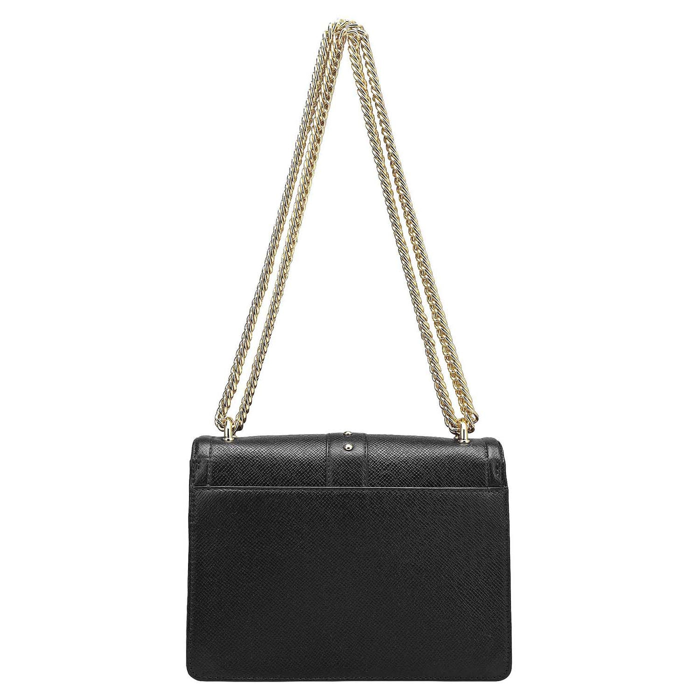 Small Franzy Leather Shoulder Bag - Black