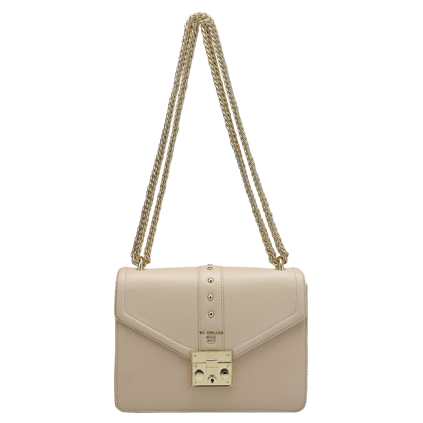 Small Franzy Leather Shoulder Bag - Dove