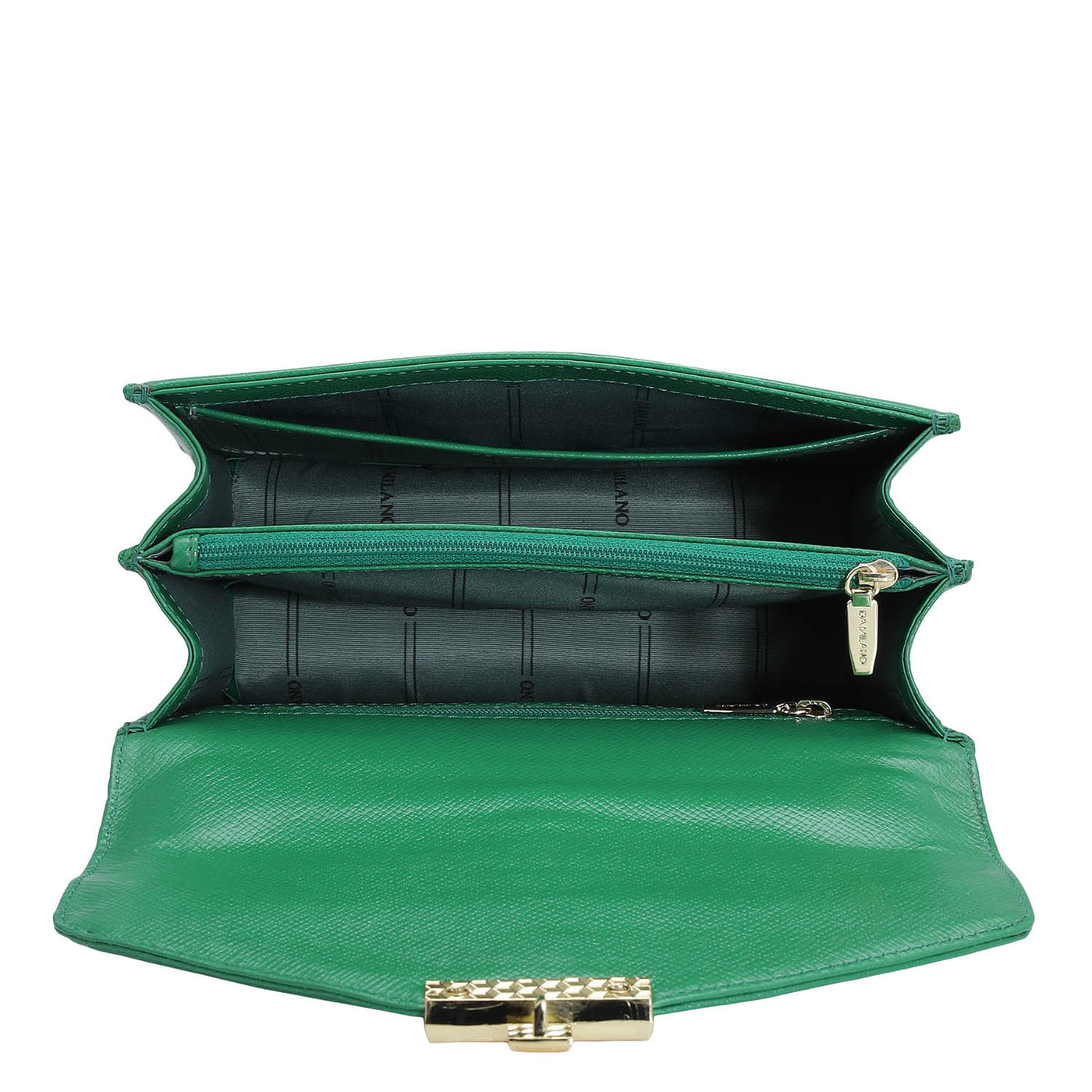 Small Franzy Leather Shoulder Bag - Emerald Green