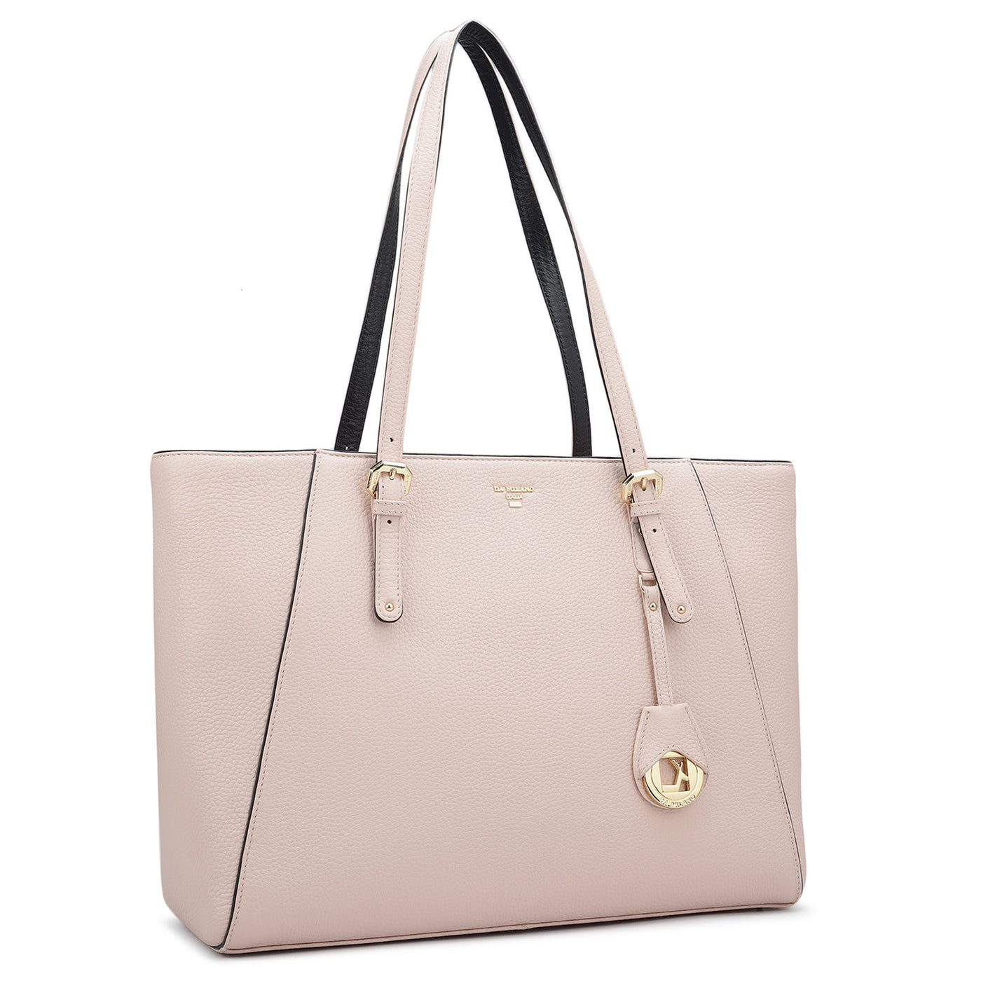 Large Wax Leather Tote - Baby Pink