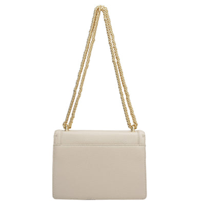 Small Wax Leather Shoulder Bag - Butter