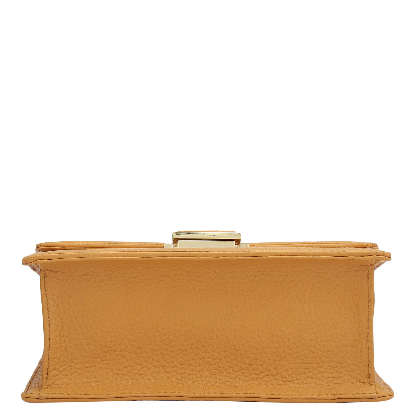 Small Wax Leather Shoulder Bag - Apricot Crush