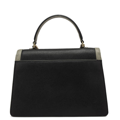 Small Franzy Leather Satchel - Black