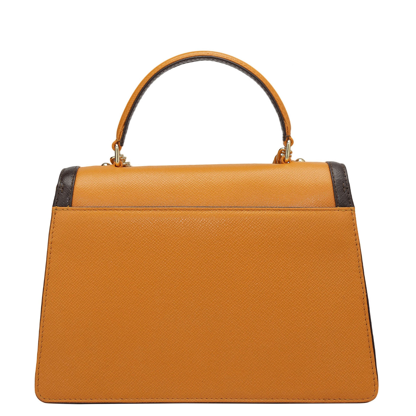 Small Franzy Leather Satchel - Flame