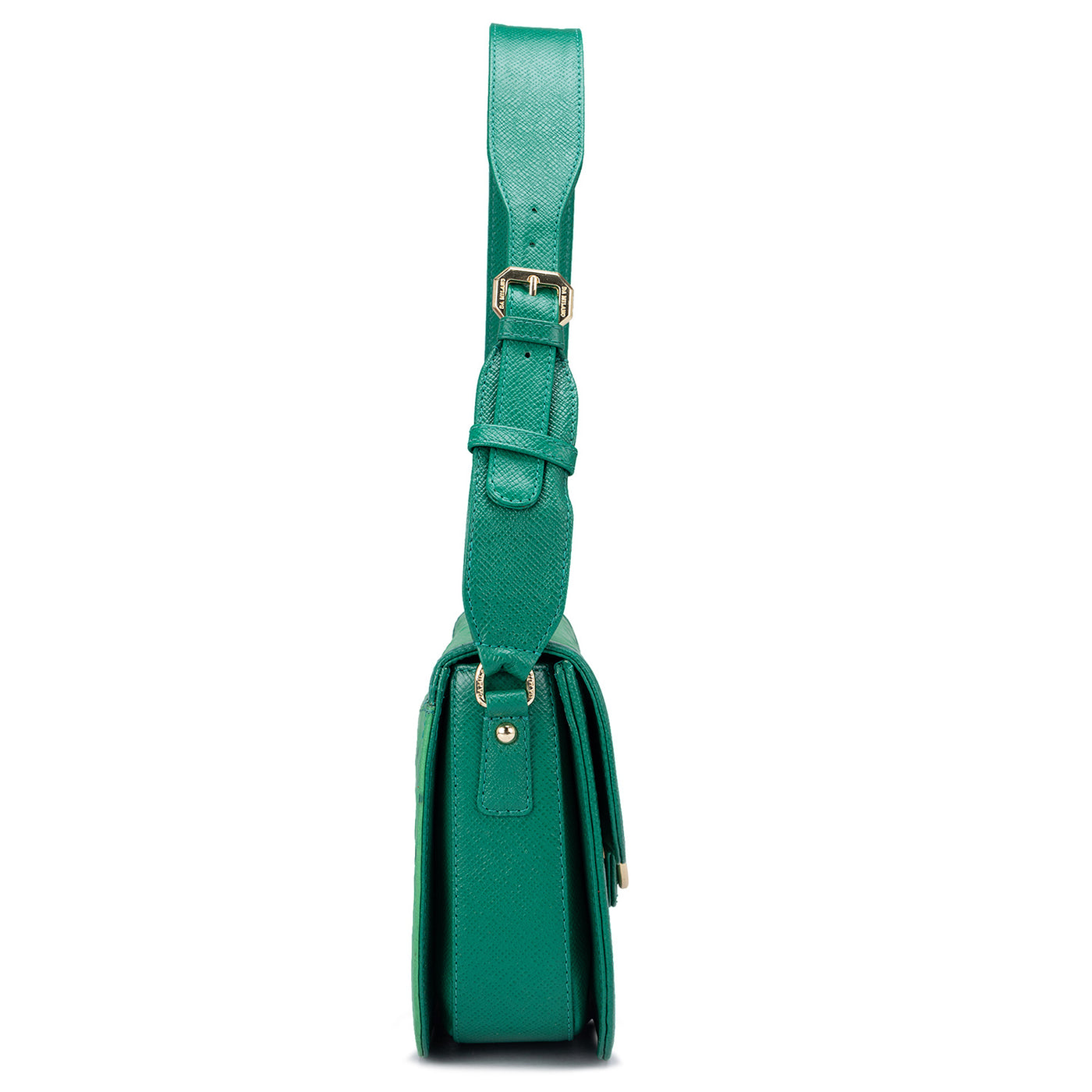 Small Ostrich Leather Shoulder Bag - Green