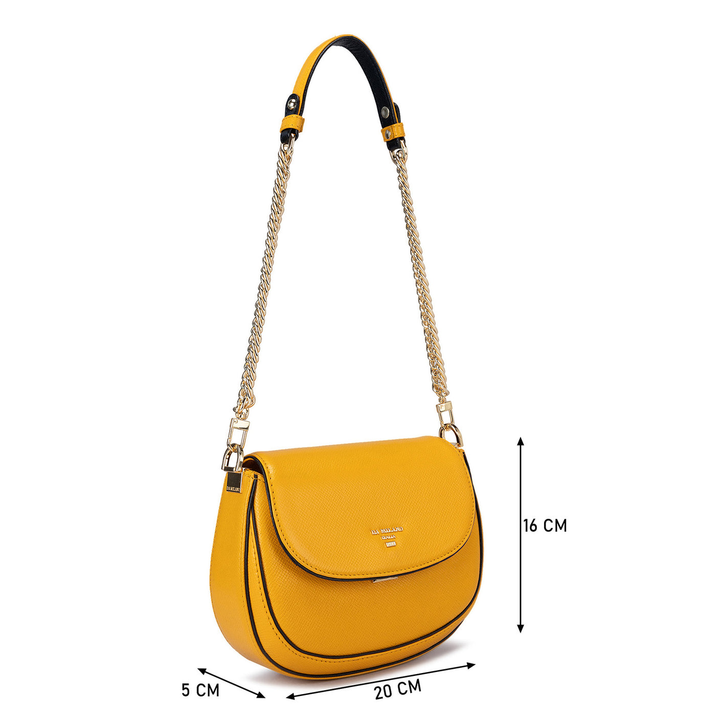 Small Franzy Leather Sling - Mango