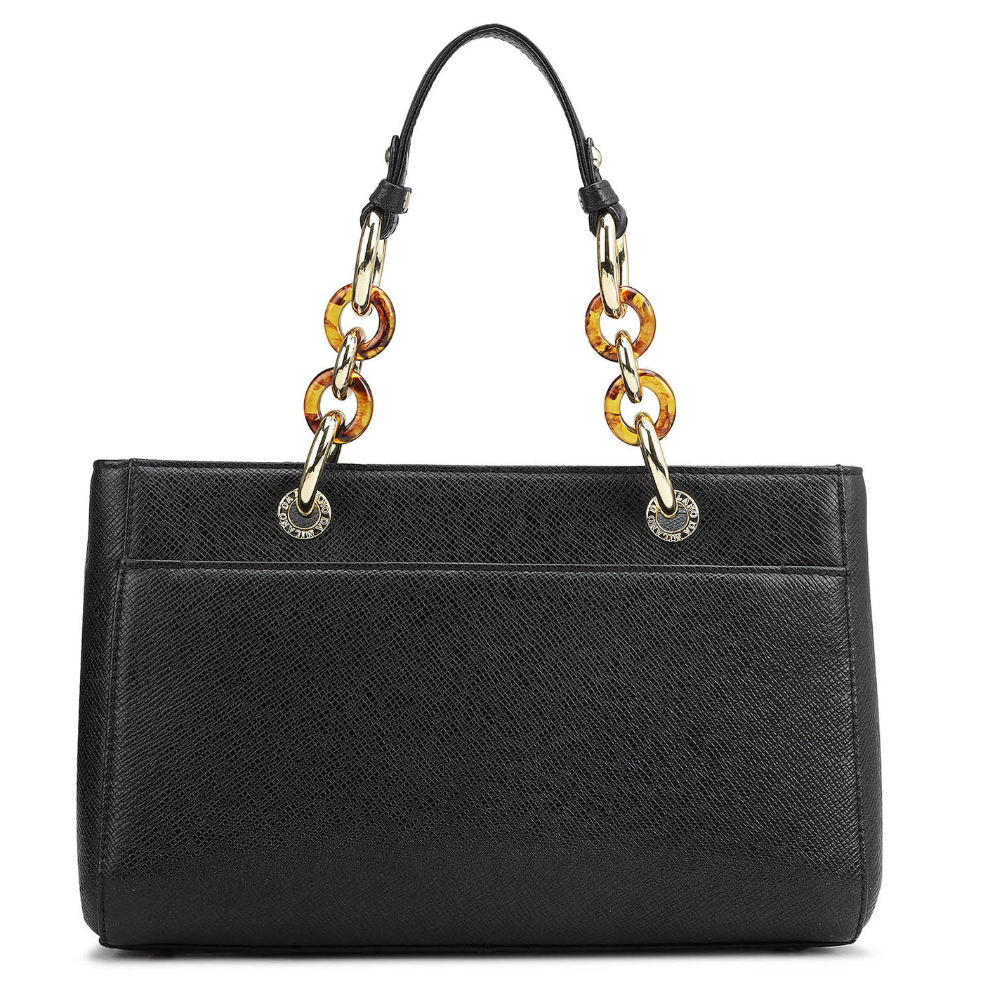 Small Franzy Leather Satchel - Black