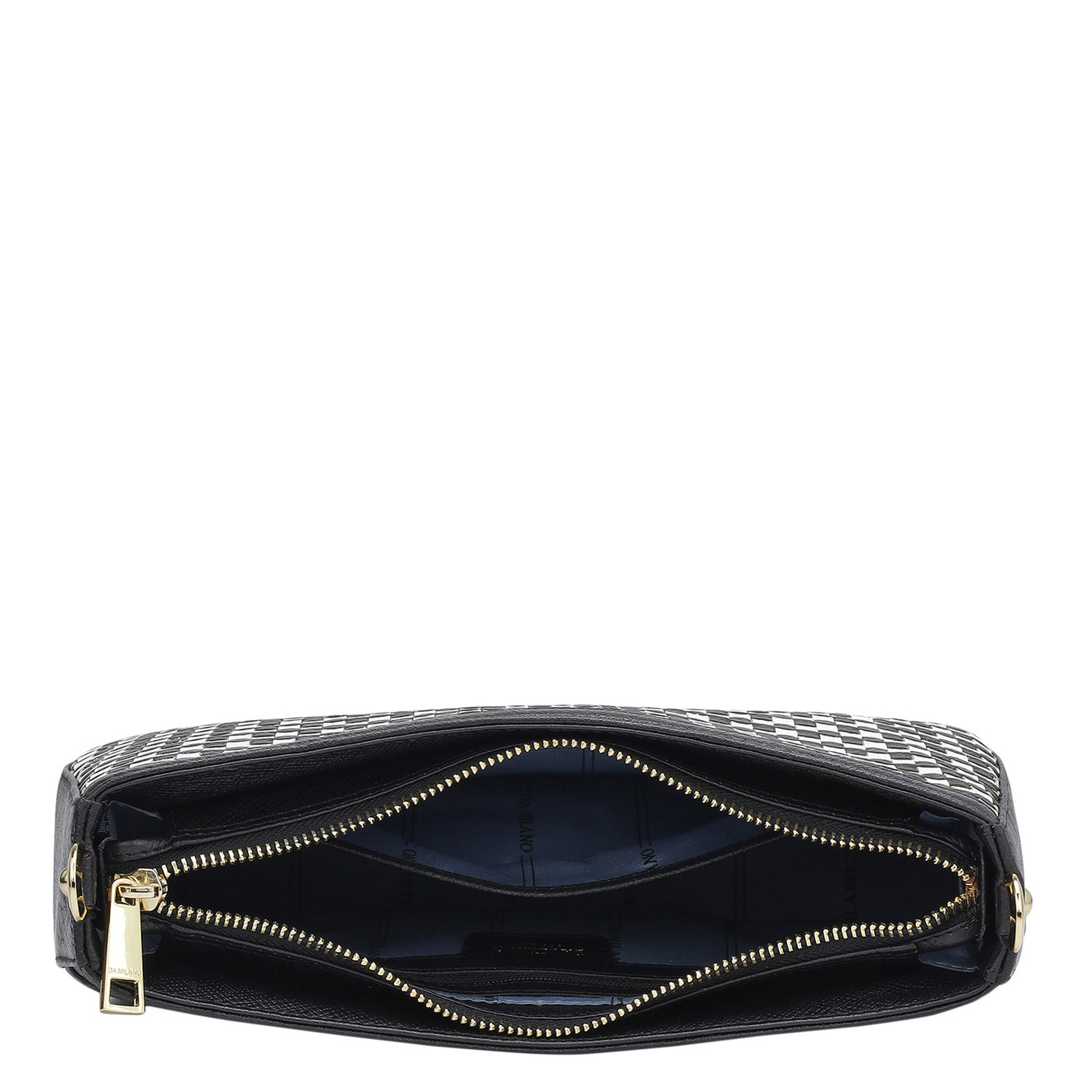 Small Mat Franzy Leather Baguette - Black