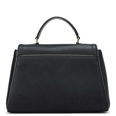 Small Franzy Leather Satchel - Black