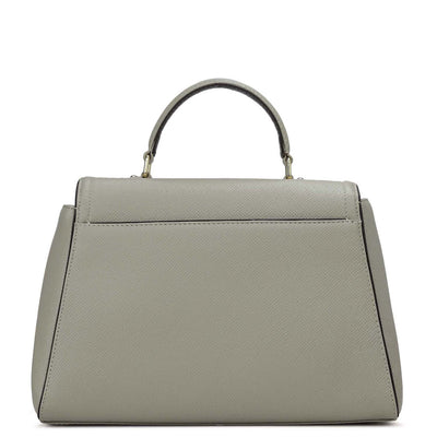 Small Franzy Leather Satchel - Chalk