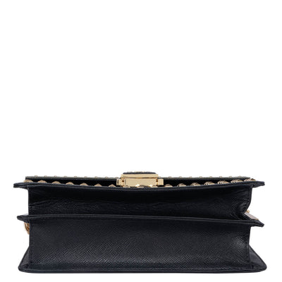 Small Monogram Franzy Leather Shoulder Bag - Fossil & Black