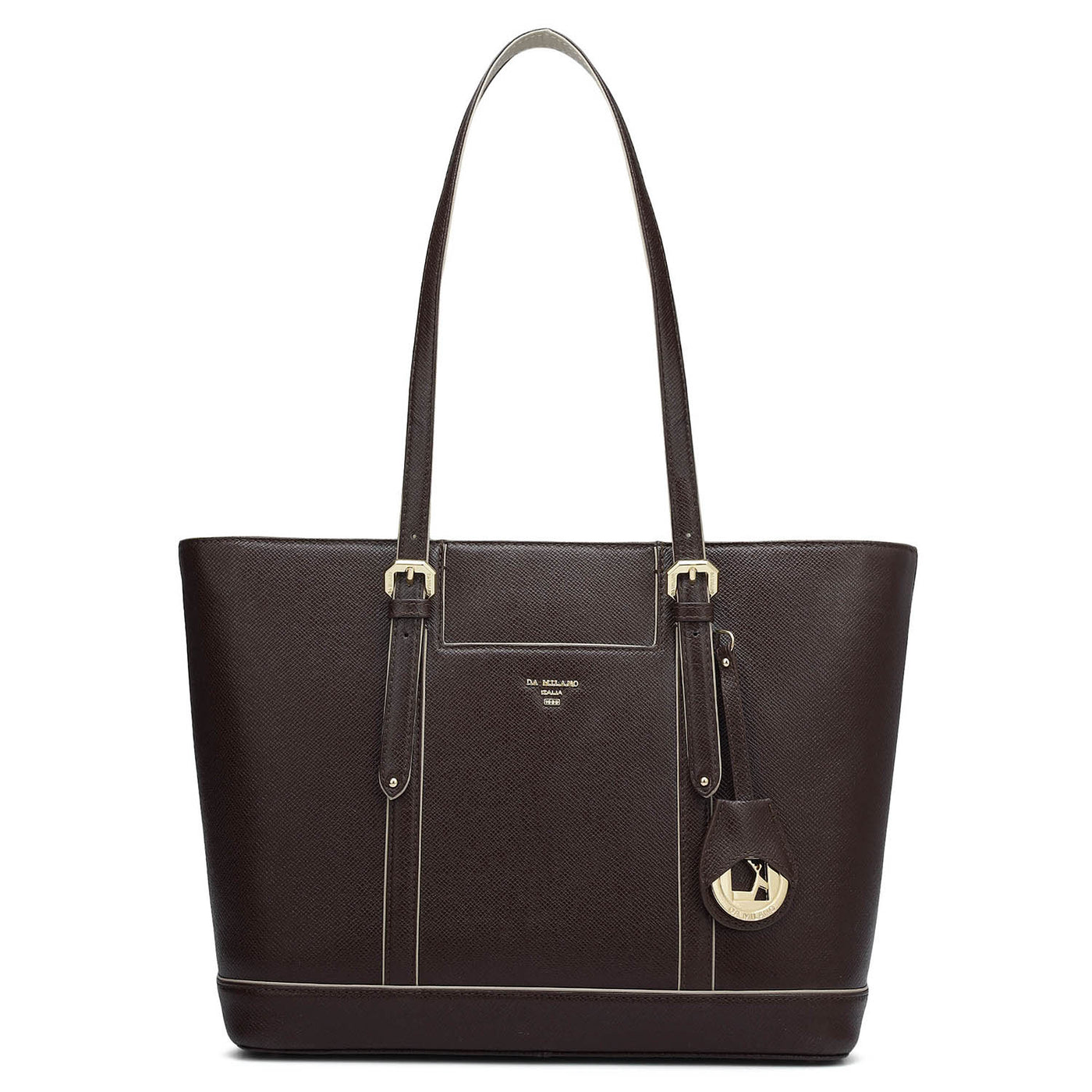 Medium Franzy Leather Tote - Chocolate