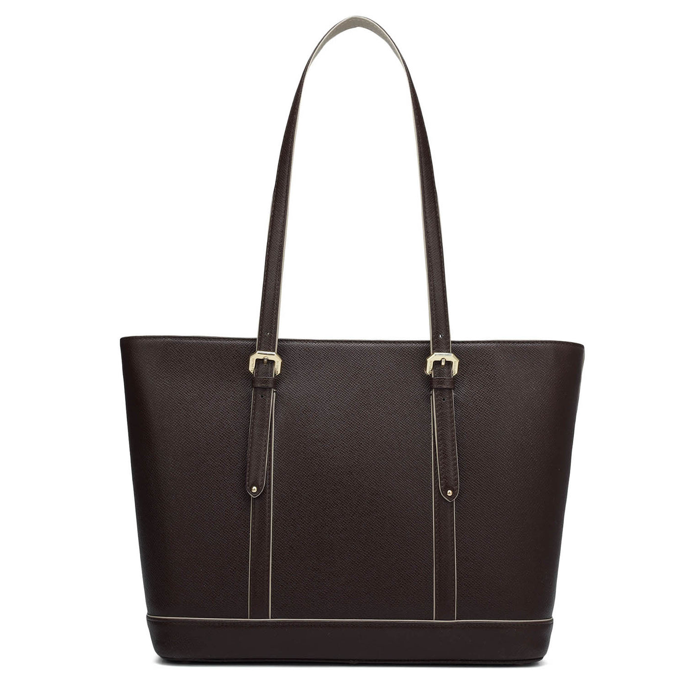 Medium Franzy Leather Tote - Chocolate