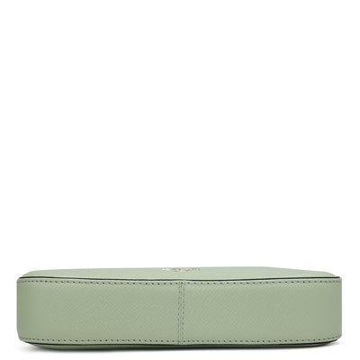 Small Franzy Leather Baguette - Mint