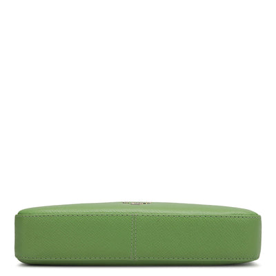 Small Franzy Leather Baguette - Kiwi