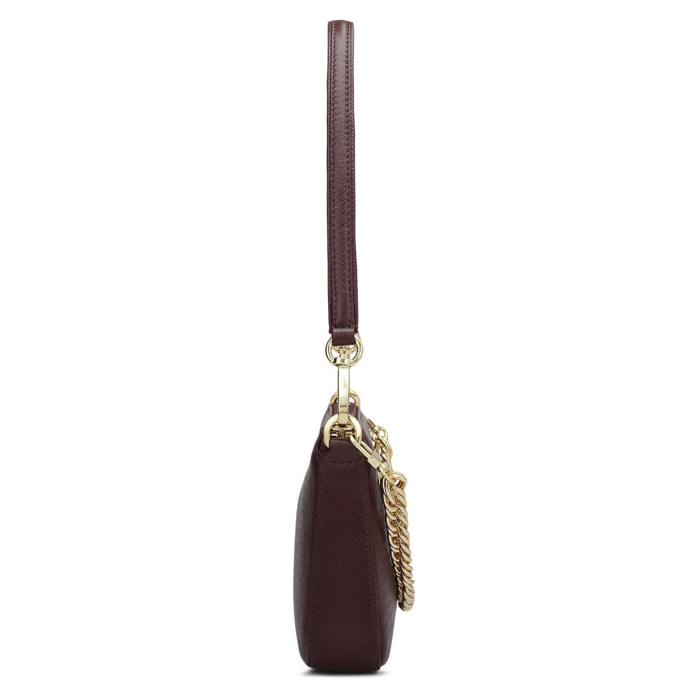 Small Franzy Leather Baguette - Wine