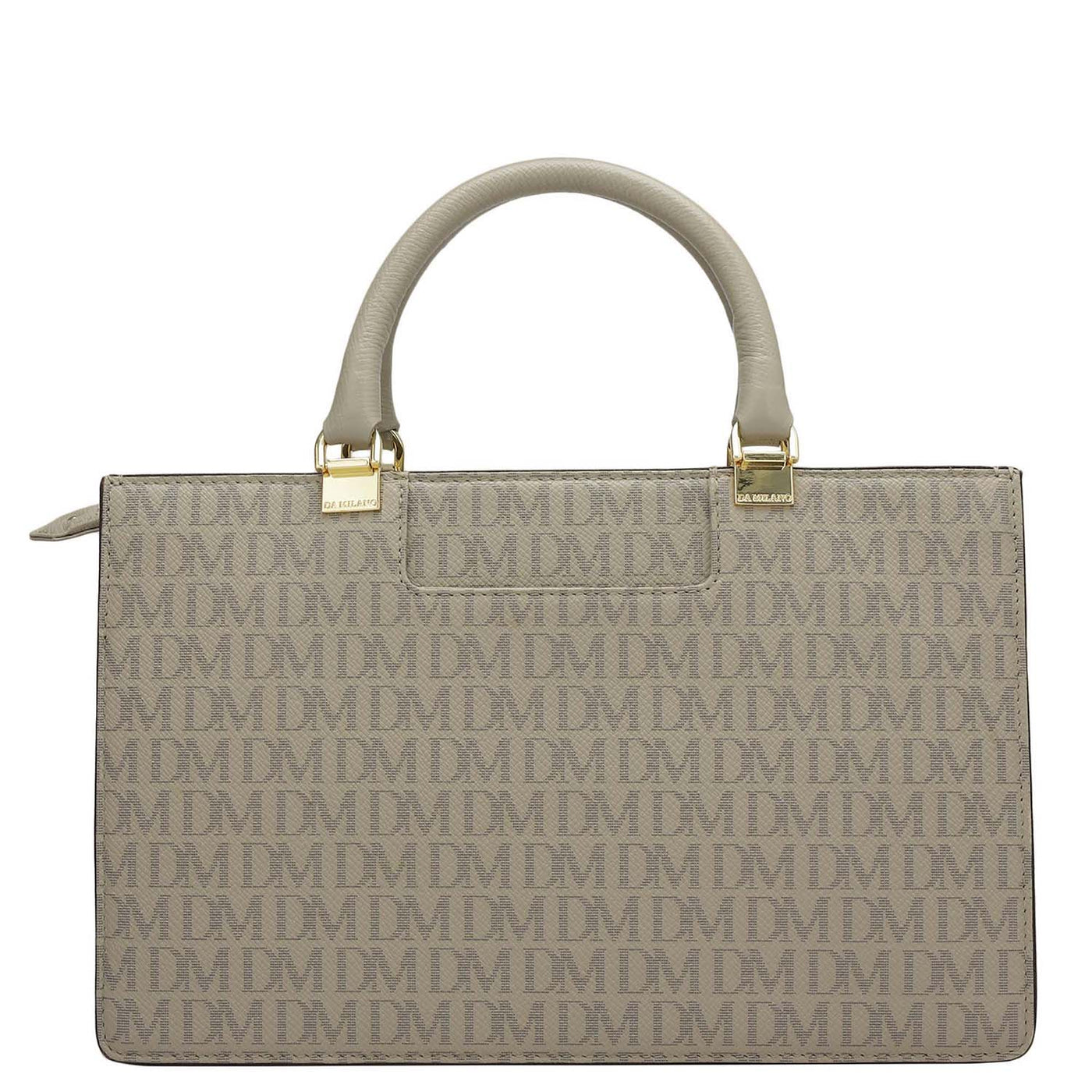 Small Monogram Franzy Leather Satchel - Chalk