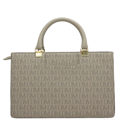 Small Monogram Franzy Leather Satchel - Chalk