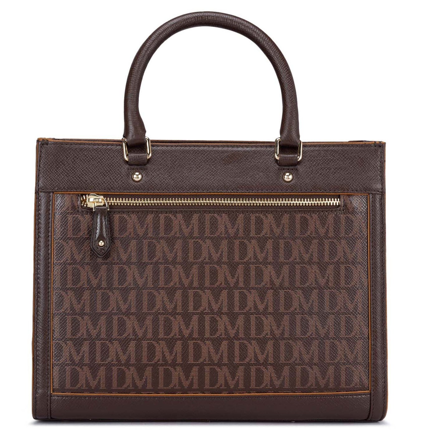 OROTON Brown Monogram Fabric Large Leather Bag Shoulder Handbag C24 | eBay