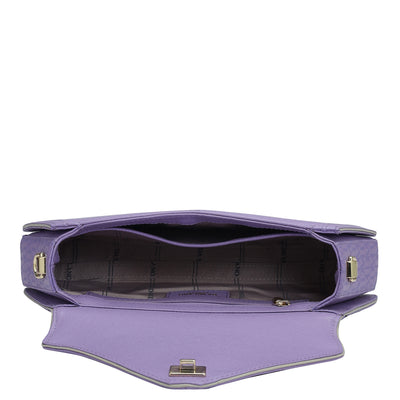 Small Monogram Leather Baguette - Purple Haze