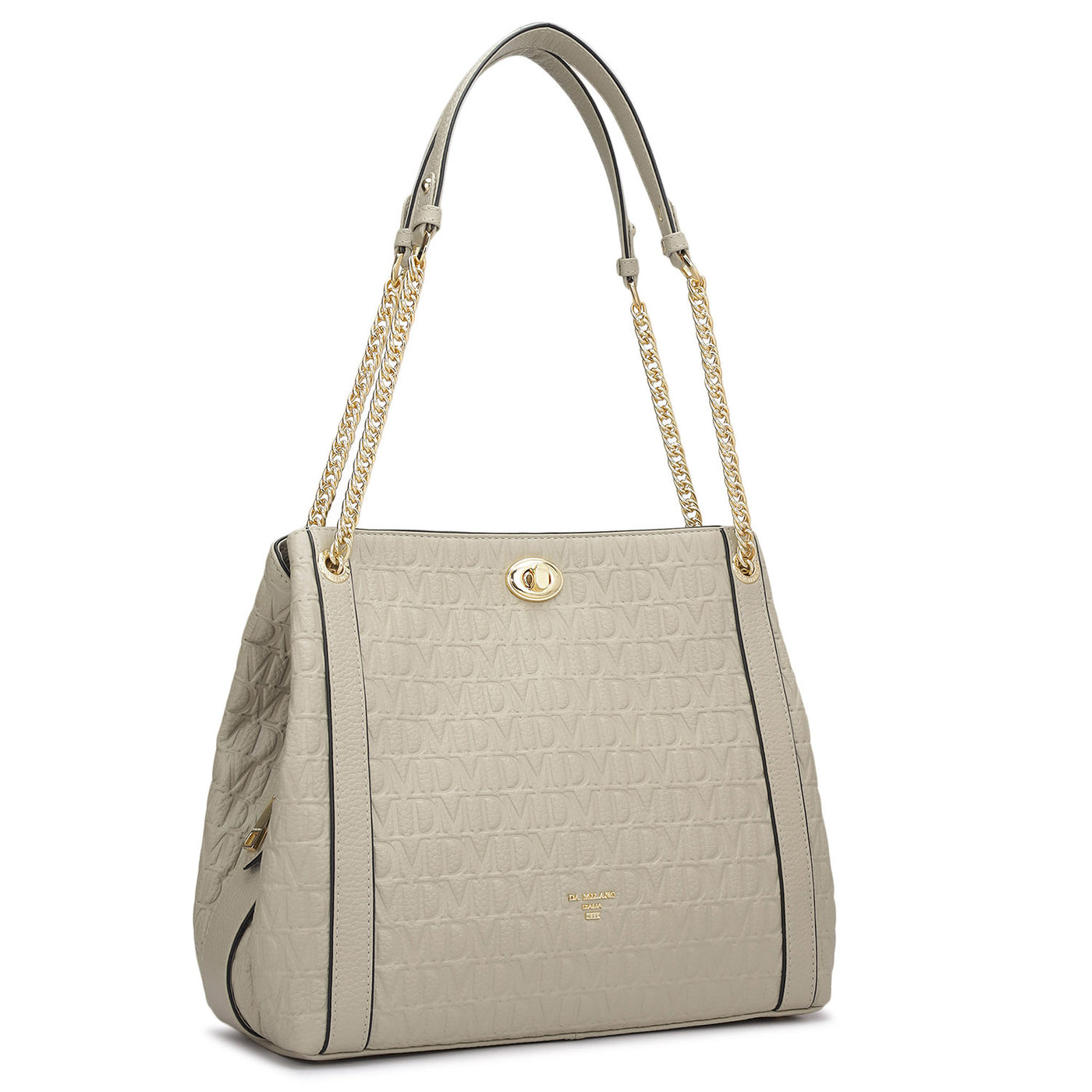 Medium Monogram Leather Hobo - Khaki