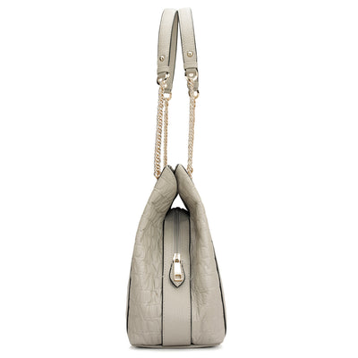 Medium Monogram Leather Hobo - Khaki