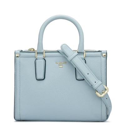 Small Franzy Leather Satchel - Cloud Blue