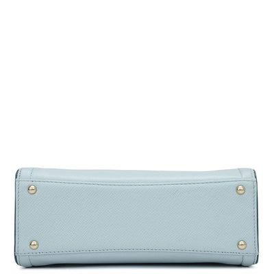 Small Franzy Leather Satchel - Cloud Blue