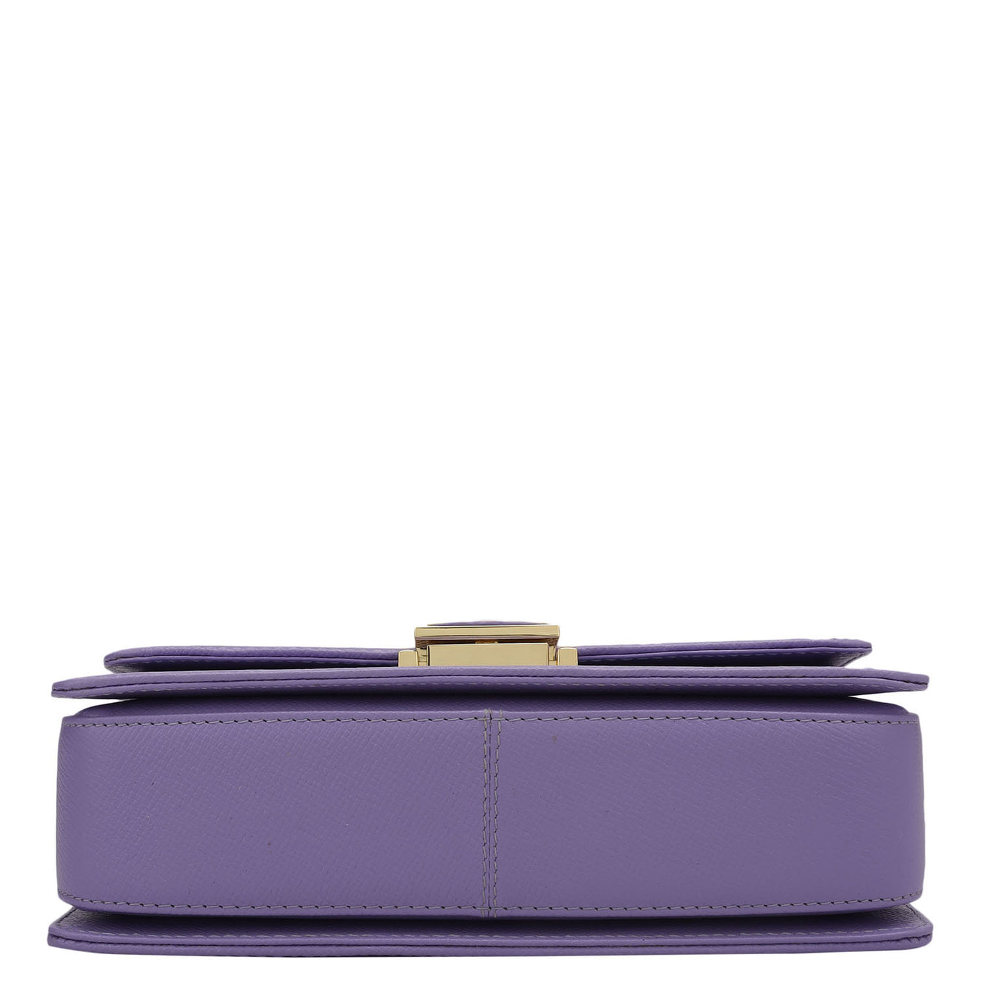 Small Croco Franzy Leather Shoulder Bag - Purple Haze