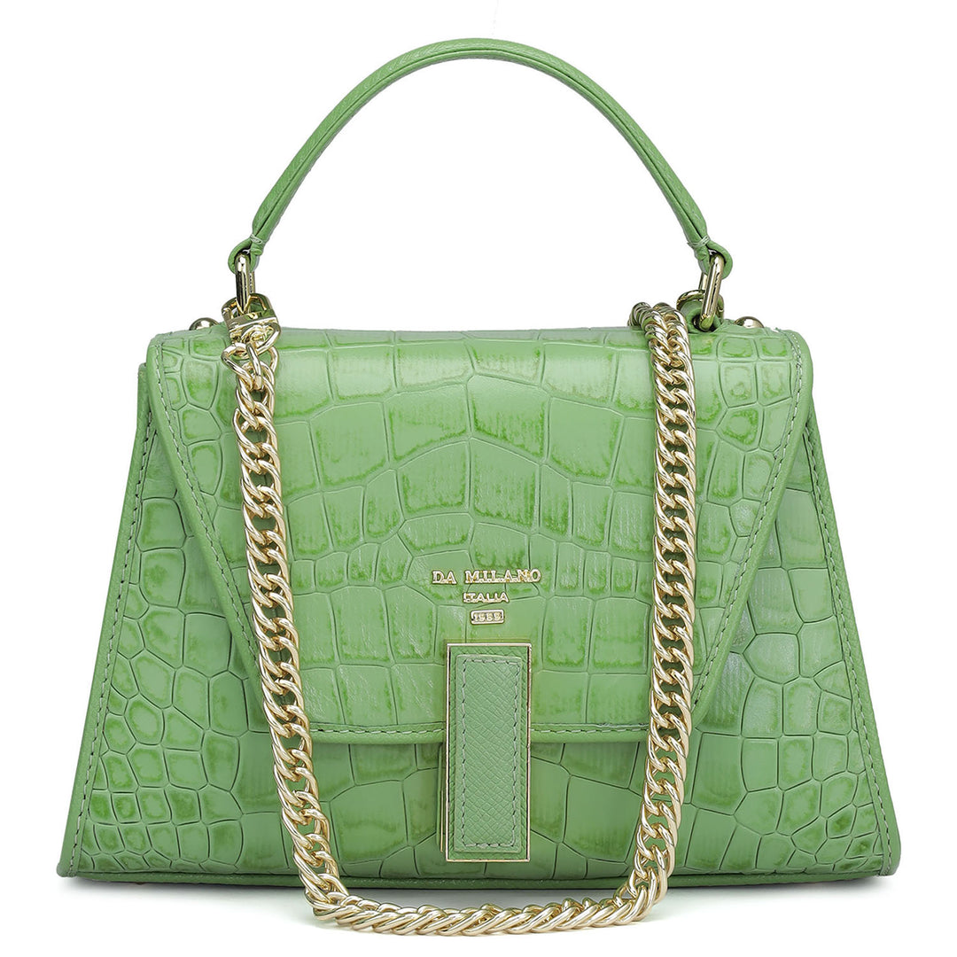 London Fog Hunter green Satchel Caroline croco satchel purse hotsell bag women's