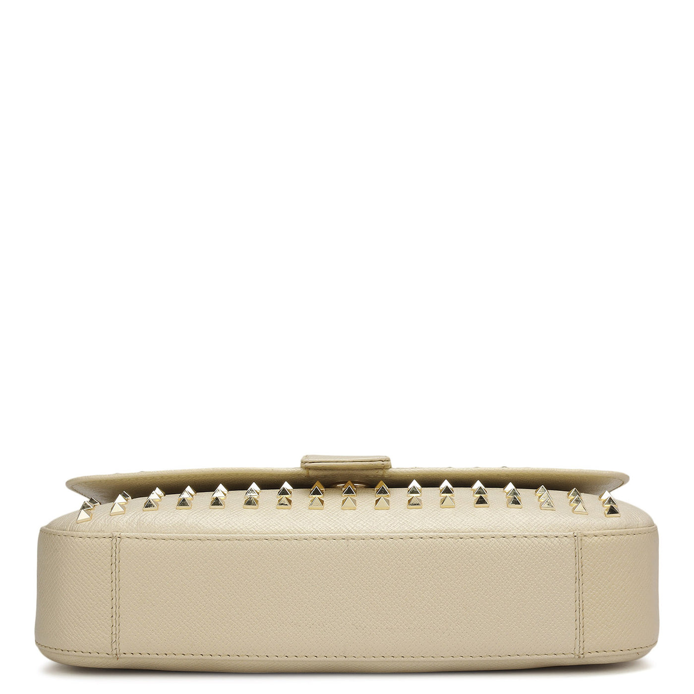 Small Croco Franzy Leather Shoulder Bag - Gold