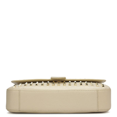 Small Croco Franzy Leather Shoulder Bag - Gold