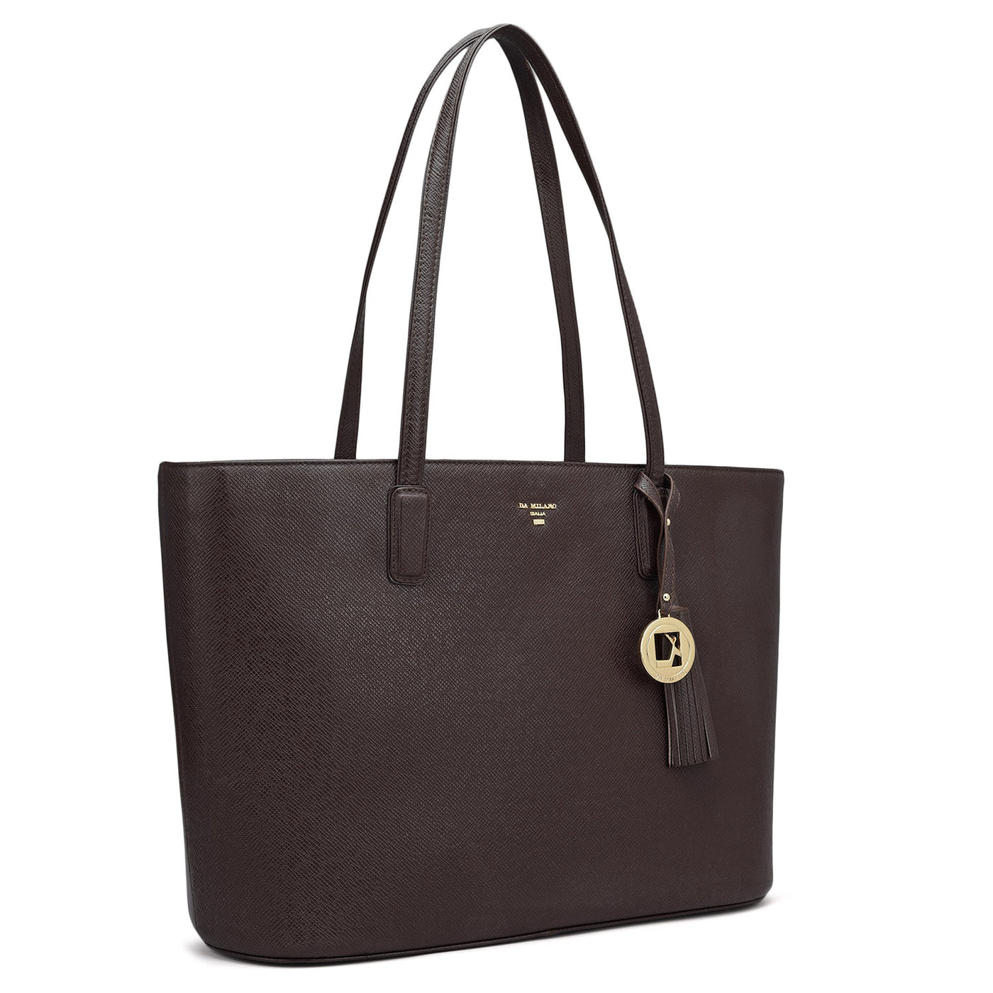 Large Franzy Leather Tote - Chocolate