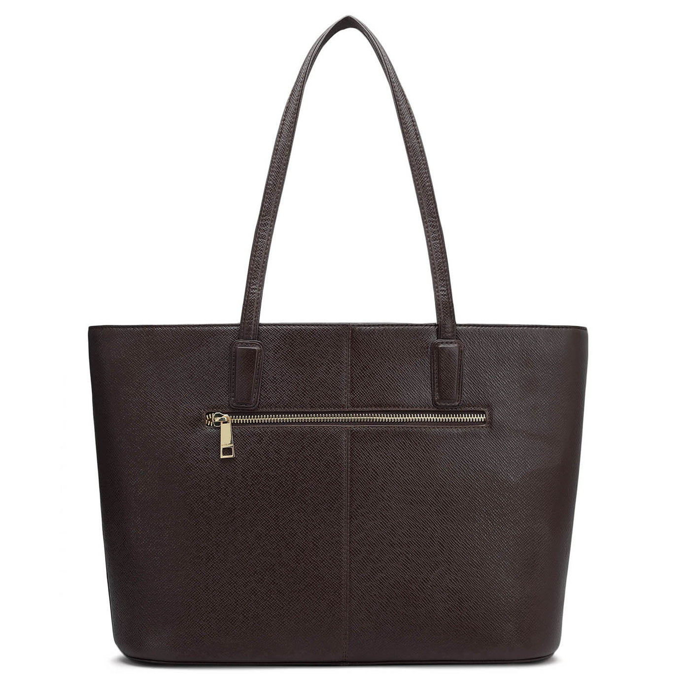 Large Franzy Leather Tote - Chocolate