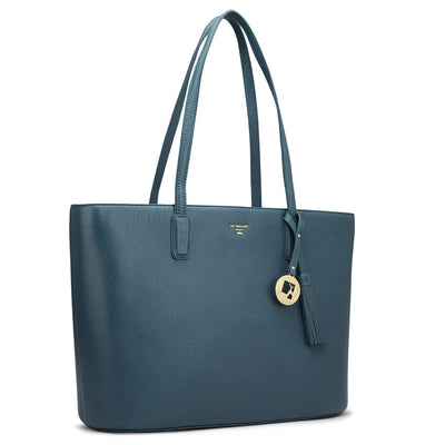 Large Franzy Leather Tote - Octane