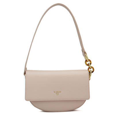 Small Franzy Leather Baguette - Blush