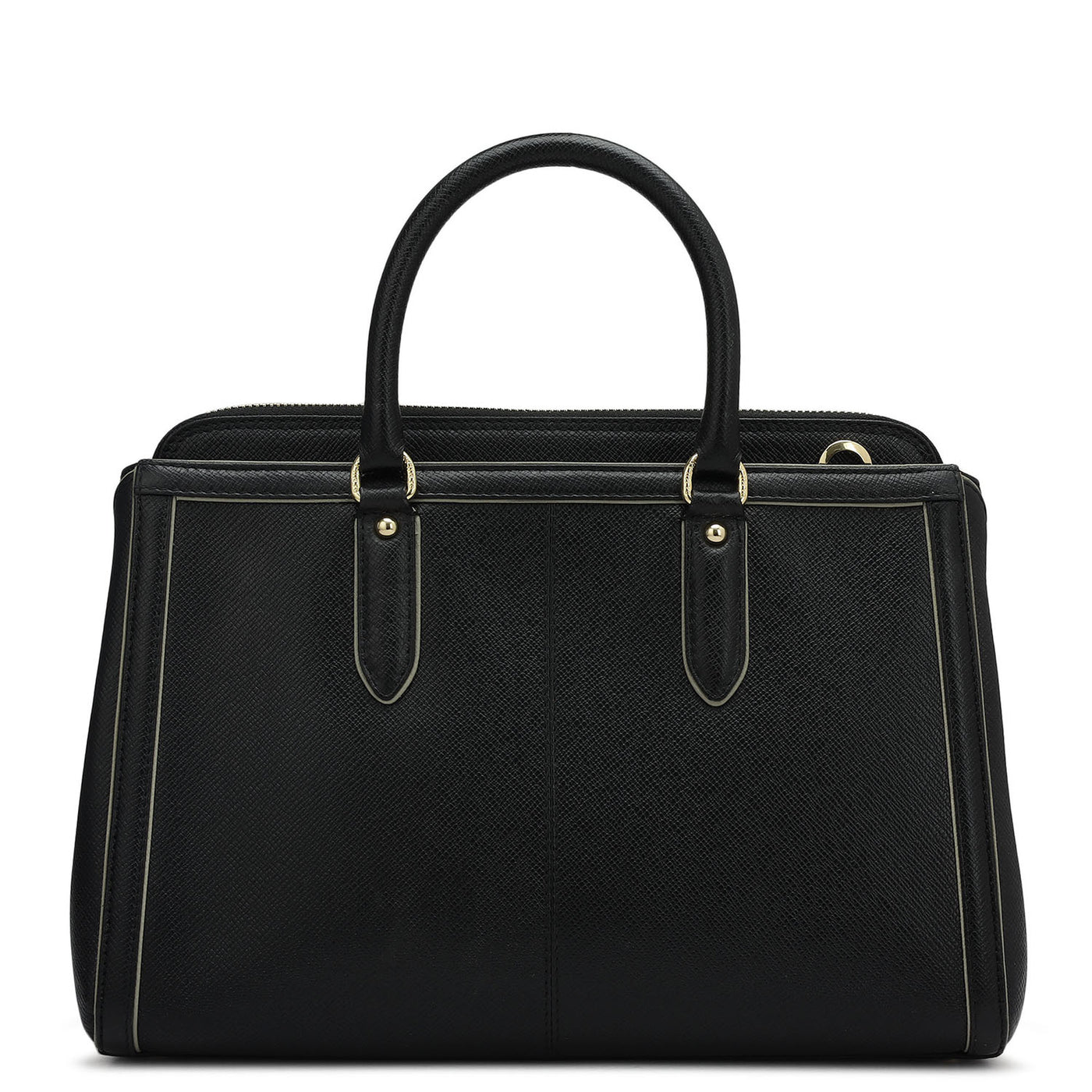 Small Franzy Leather Satchel - Black