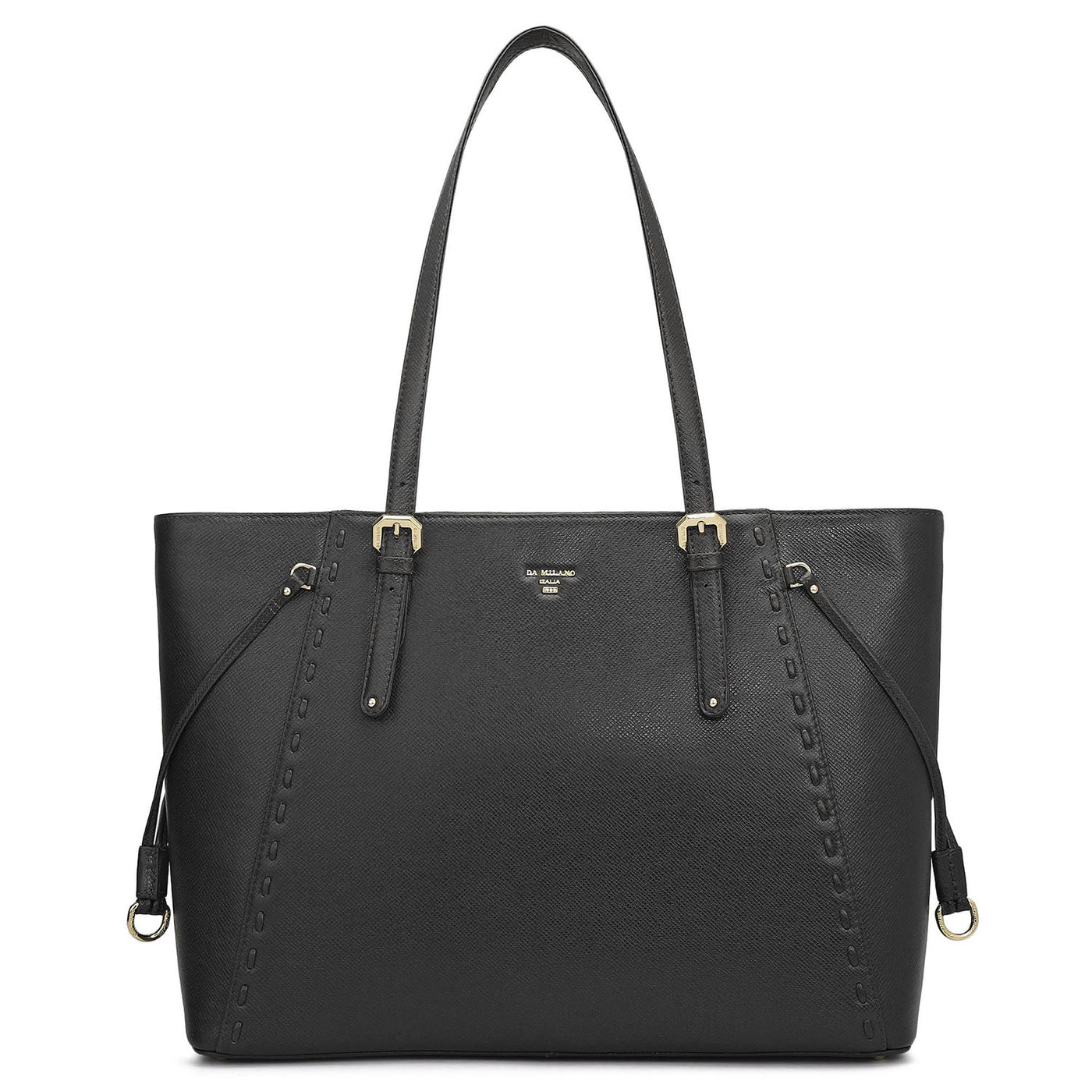 Medium Franzy Leather Tote - Black