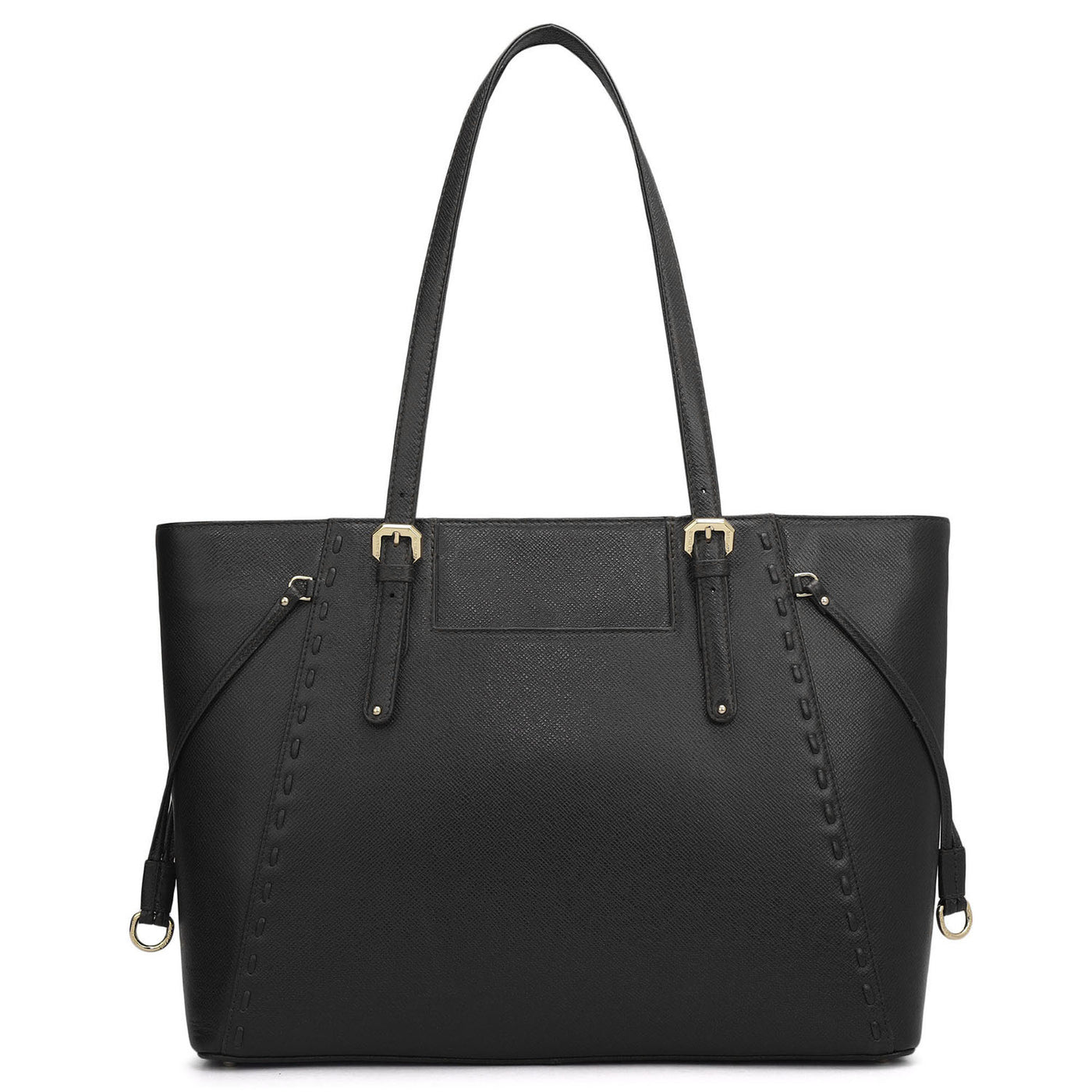 Medium Franzy Leather Tote - Black