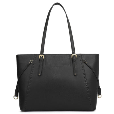 Medium Franzy Leather Tote - Black