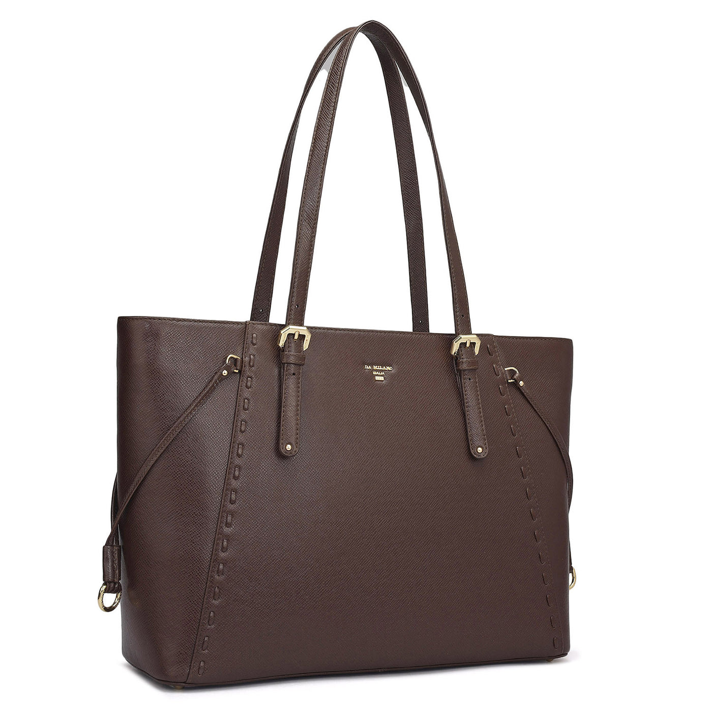 Medium Franzy Leather Tote - Chocolate