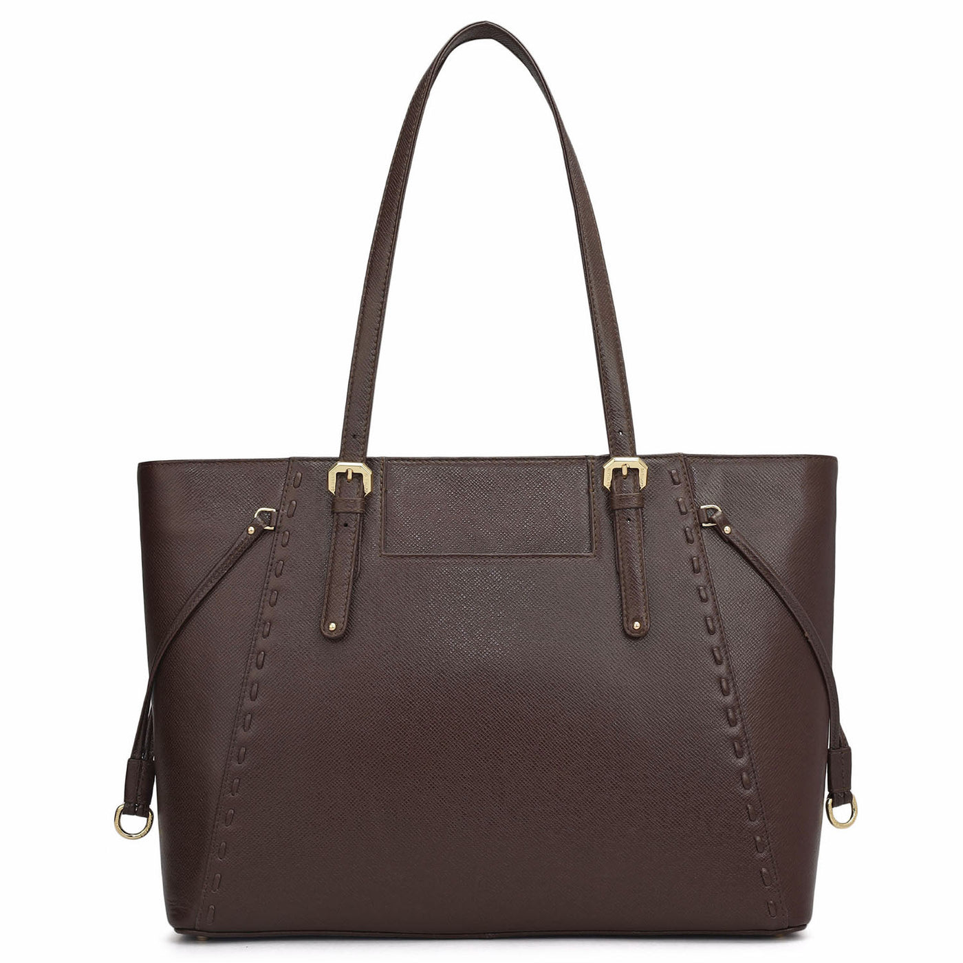 Medium Franzy Leather Tote - Chocolate