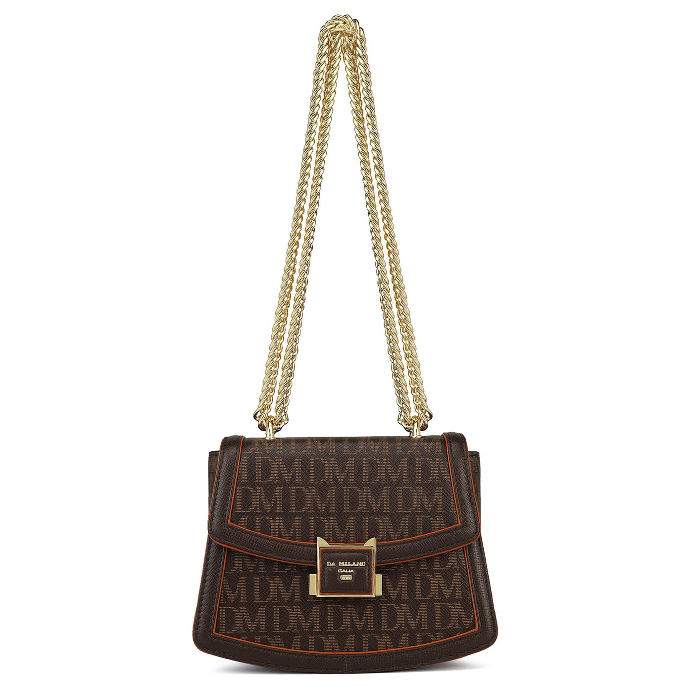 Small Monogram Franzy Leather Shoulder Bag - Oak