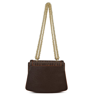 Small Monogram Franzy Leather Shoulder Bag - Oak