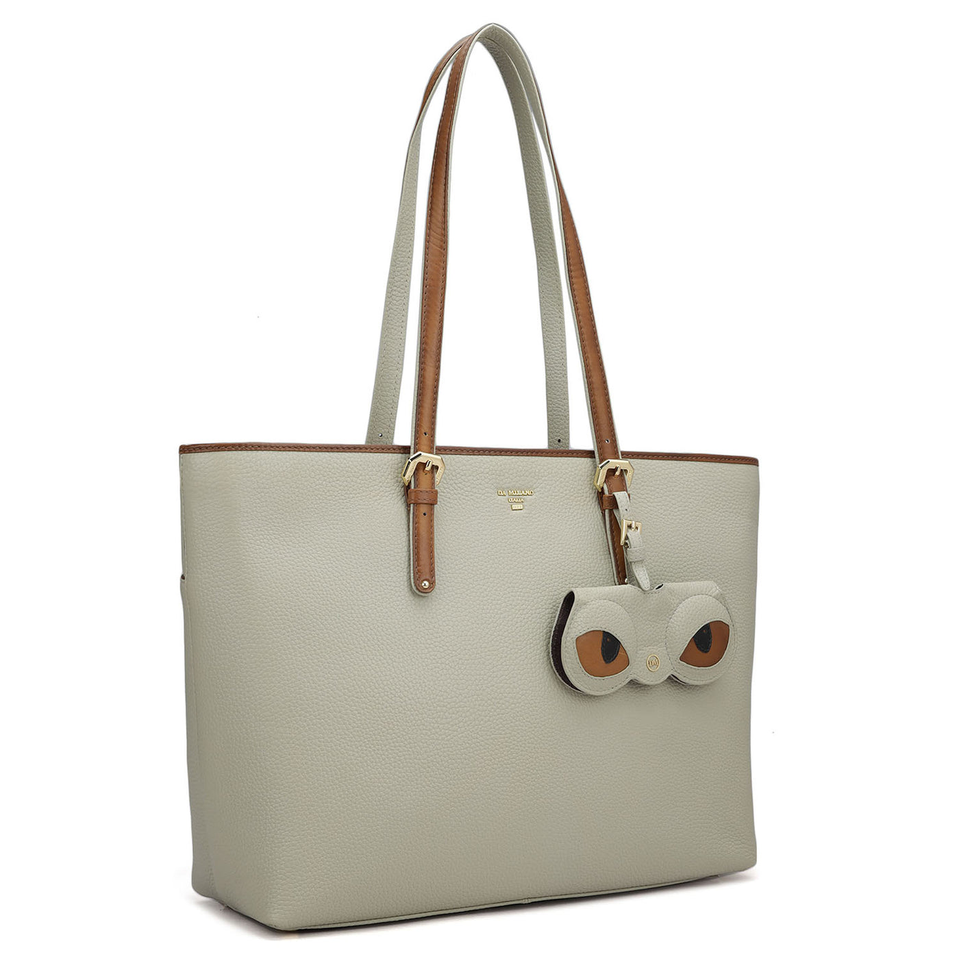 Large Wax Leather Tote - Khaki