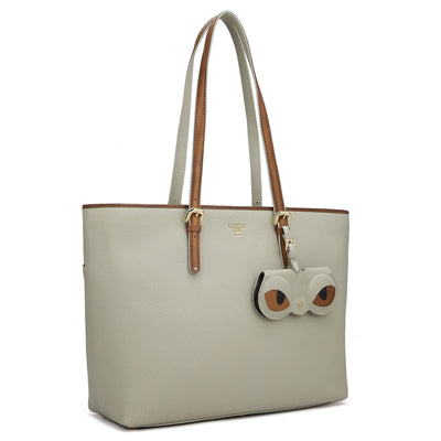 Large Wax Leather Tote - Khaki