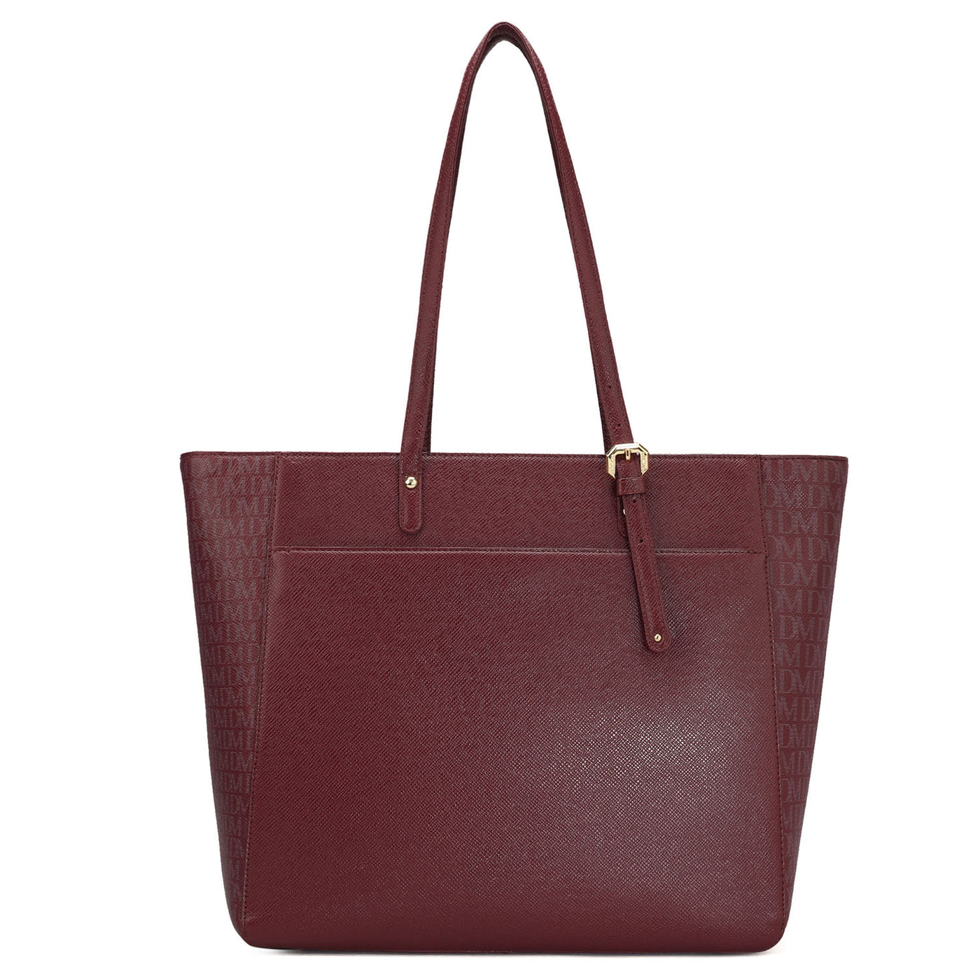 Large Monogram Franzy Leather Tote - Blood Stone