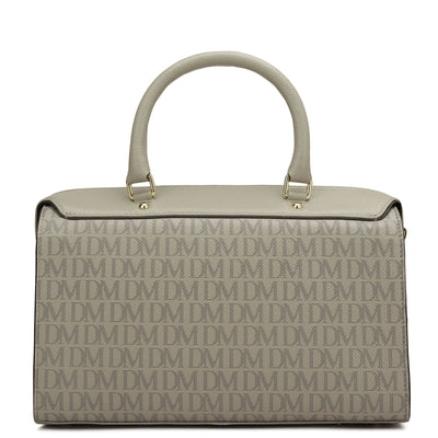 Medium Monogram Franzy Leather Satchel - Chalk