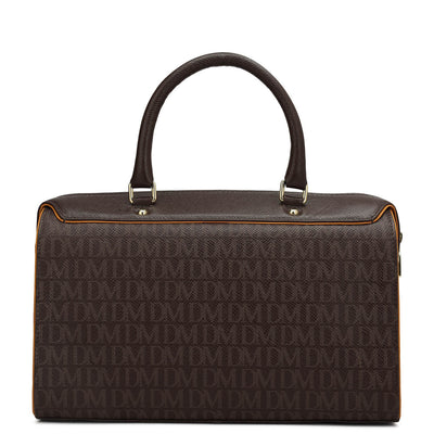 Medium Monogram Franzy Leather Satchel - Chocolate